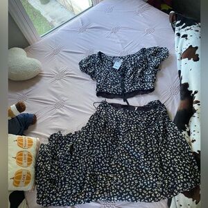 Two piece set from Free People with floral print